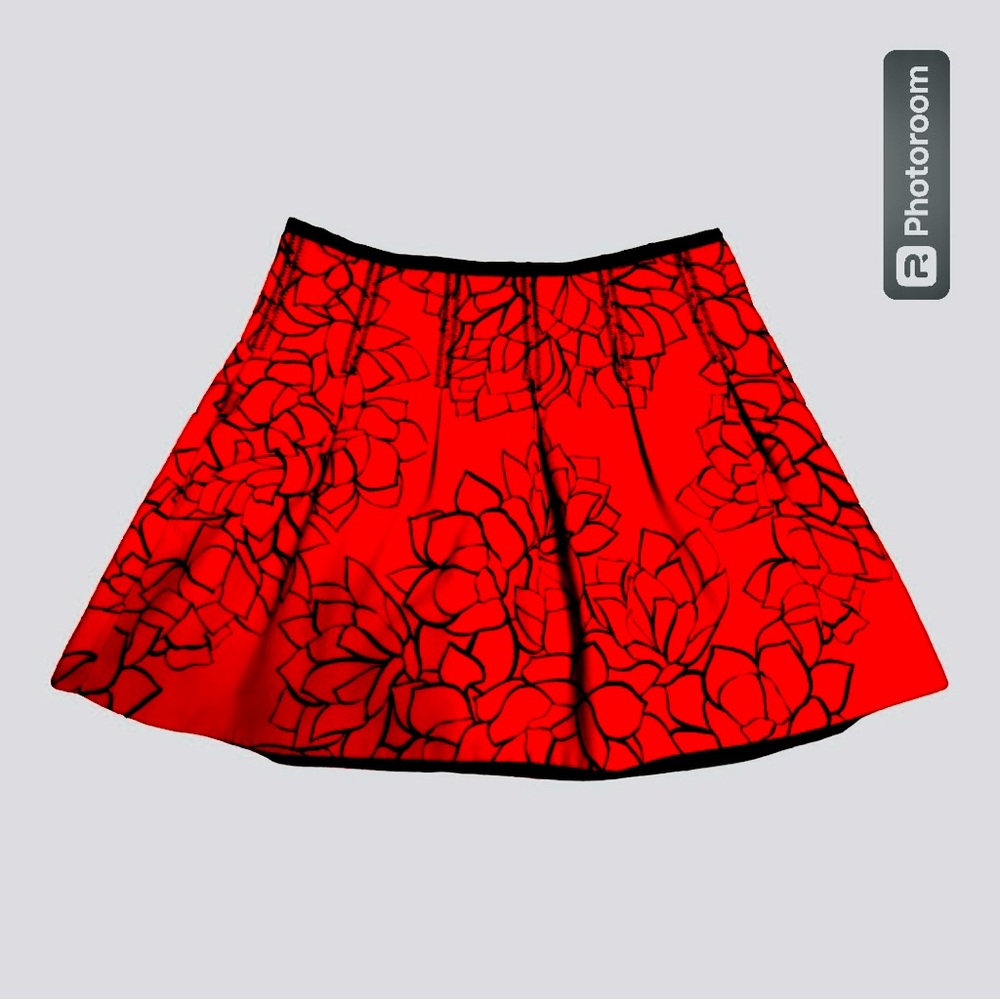 Gap Holly Berry Print Mini Skirt with Pleats - Size 16